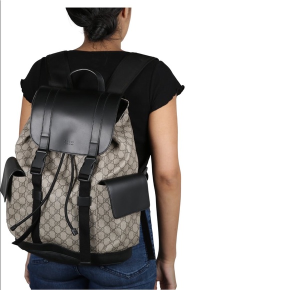 Monogram GG Black/Brown bookbag - Picture 2 of 8